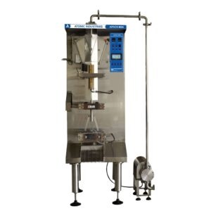 Automatic single-phase VFFS liquid packing machine (AIPACK-MINI), with high-speed capacity up to 2500 pouches/hour.
